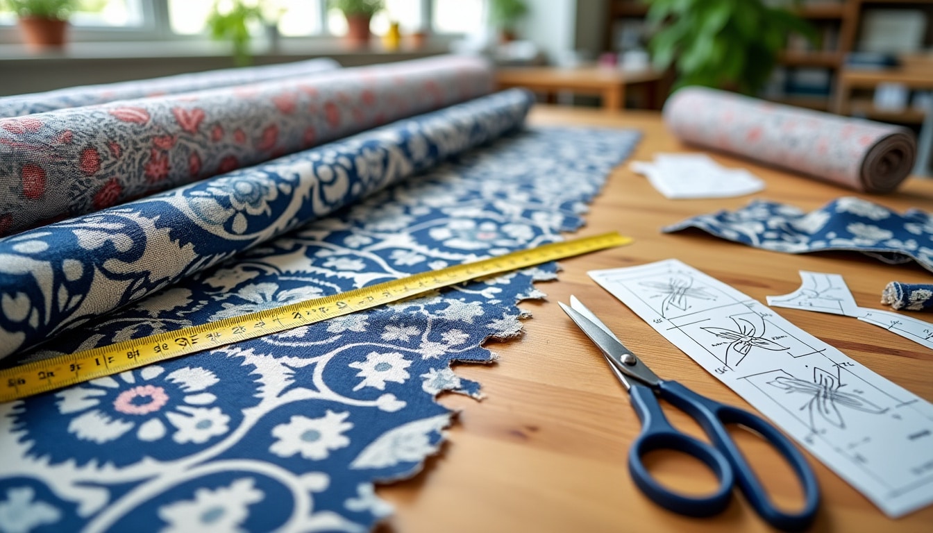 Tissu à motifs ou à sens : le métrage supplémentaire à prévoir